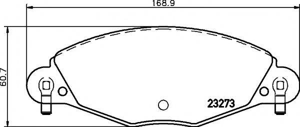 HELLA PAGID 8DB355019421 Комплект гальмівних колодок, дискове гальмо