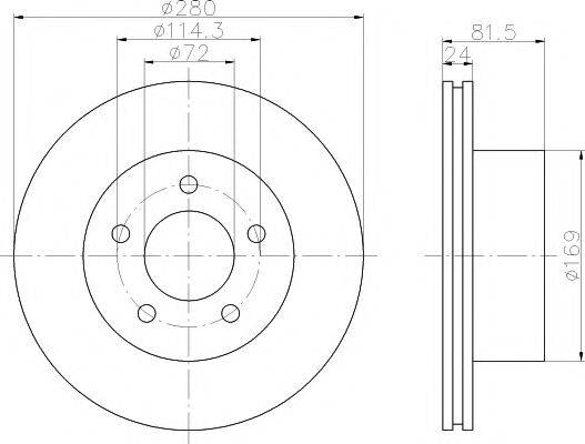 HELLA PAGID 8DD355108591 гальмівний диск