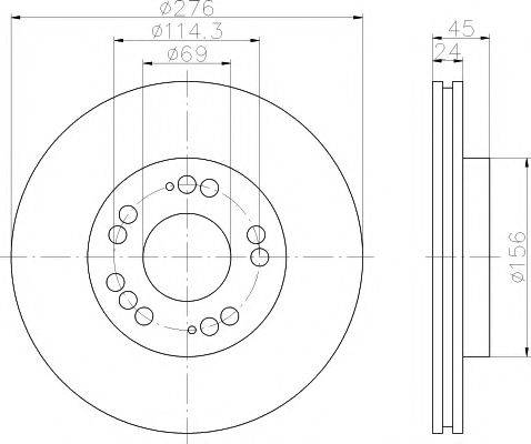 HELLA PAGID 8DD355108741 гальмівний диск