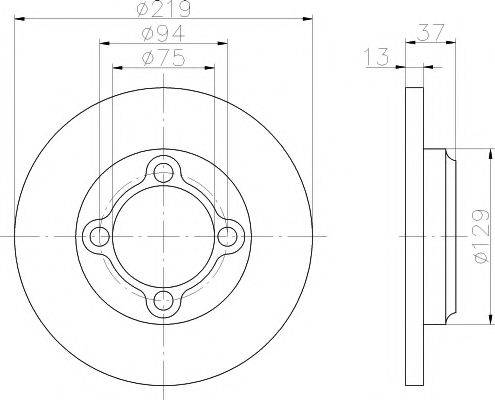 HELLA PAGID 8DD355109041 гальмівний диск