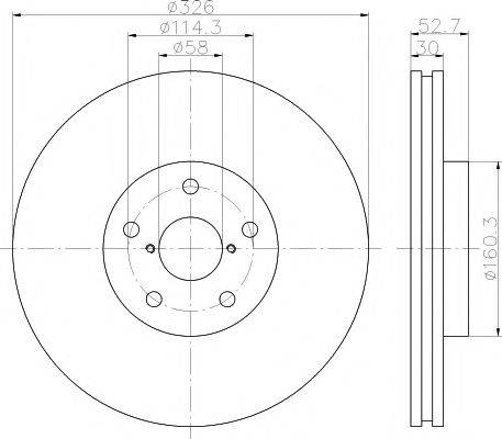 HELLA PAGID 8DD355117861 гальмівний диск