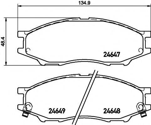 HELLA PAGID 8DB355020041 Комплект гальмівних колодок, дискове гальмо