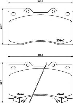 HELLA PAGID 8DB355019531 Комплект гальмівних колодок, дискове гальмо