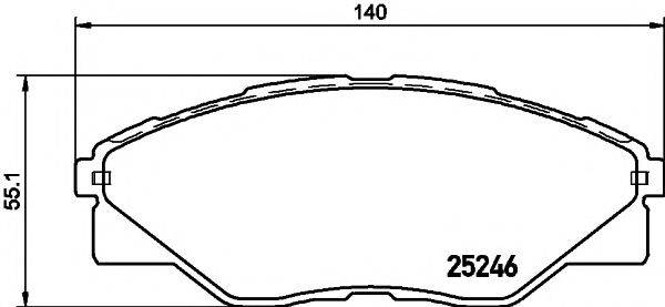 HELLA PAGID 8DB355019811 Комплект гальмівних колодок, дискове гальмо