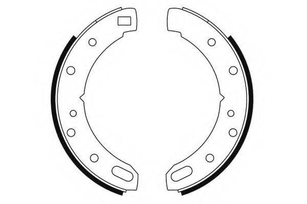 HELLA PAGID 8DA355050091 Комплект гальмівних колодок, стоянкова гальмівна система