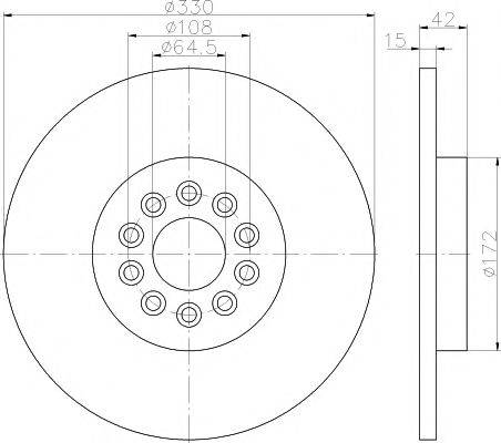 HELLA PAGID 8DD355116711 гальмівний диск