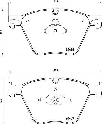 HELLA PAGID 8DB355020121 Комплект гальмівних колодок, дискове гальмо