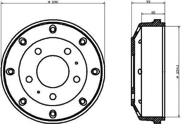 HELLA PAGID 8DT355301971 Гальмівний барабан