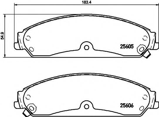 HELLA PAGID 8DB355020541 Комплект гальмівних колодок, дискове гальмо