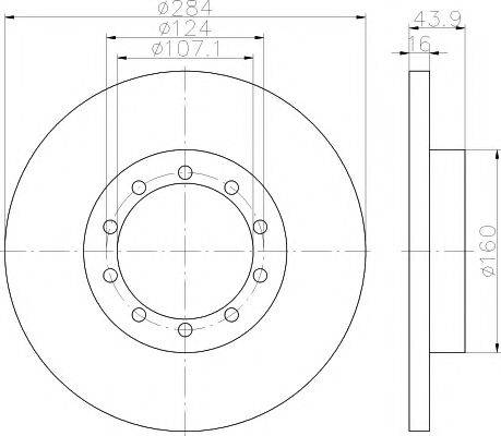 HELLA PAGID 8DD355118521 гальмівний диск