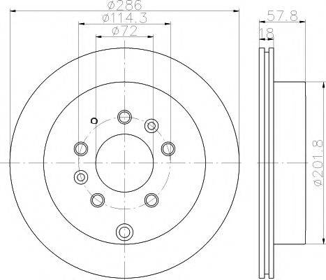 HELLA PAGID 8DD355118551 гальмівний диск