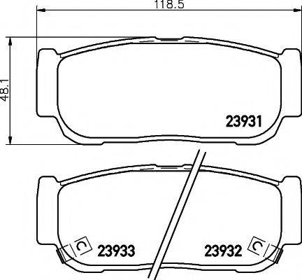 HELLA PAGID 8DB355020221 Комплект гальмівних колодок, дискове гальмо