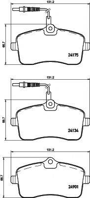 HELLA PAGID 8DB355020671 Комплект гальмівних колодок, дискове гальмо