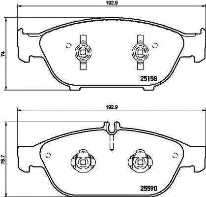 HELLA PAGID 8DB355020681 Комплект гальмівних колодок, дискове гальмо