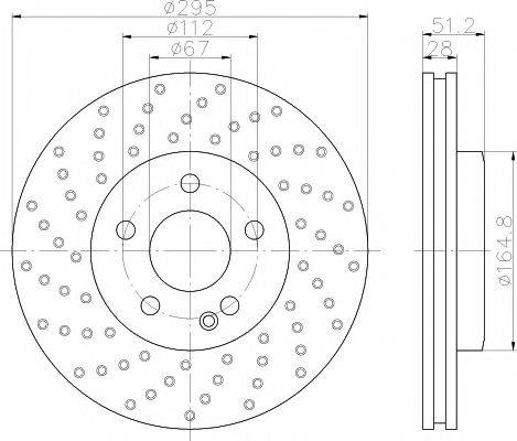 HELLA PAGID 8DD355119611 гальмівний диск