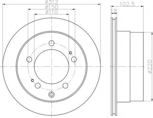 HELLA PAGID 8DD355120061 гальмівний диск