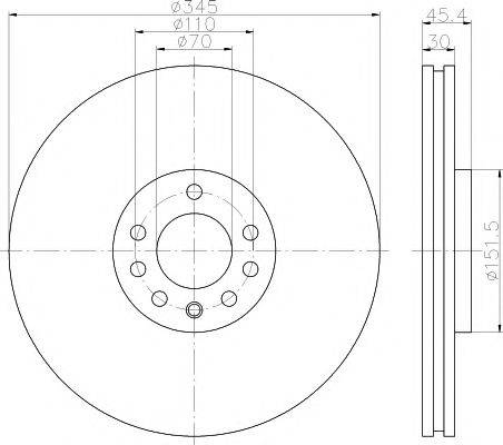 HELLA PAGID 8DD355120091 гальмівний диск