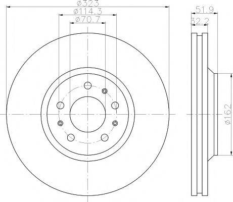 HELLA PAGID 8DD355120251 гальмівний диск