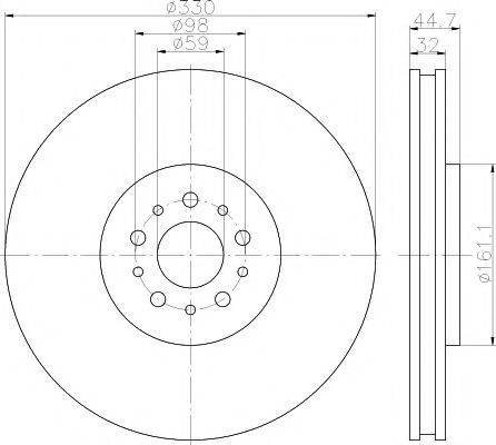 HELLA PAGID 8DD355120281 гальмівний диск