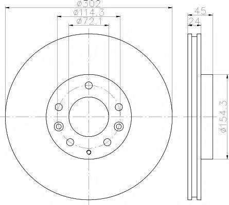 HELLA PAGID 8DD355120301 гальмівний диск