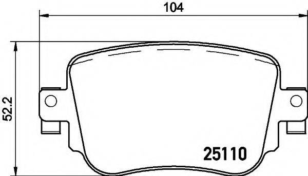 HELLA PAGID 8DB355021291 Комплект гальмівних колодок, дискове гальмо