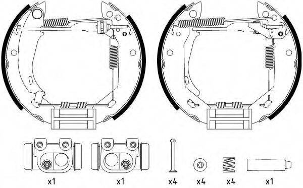 HELLA PAGID 8DB355003881 Комплект гальмівних колодок