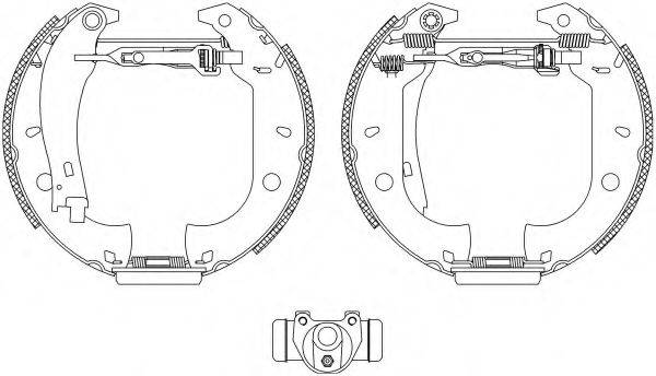 HELLA PAGID 8DB355003631 Комплект гальмівних колодок