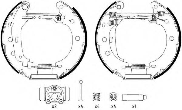 HELLA PAGID 8DB355004401 Комплект гальмівних колодок