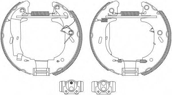 HELLA PAGID 8DB355004681 Комплект гальмівних колодок