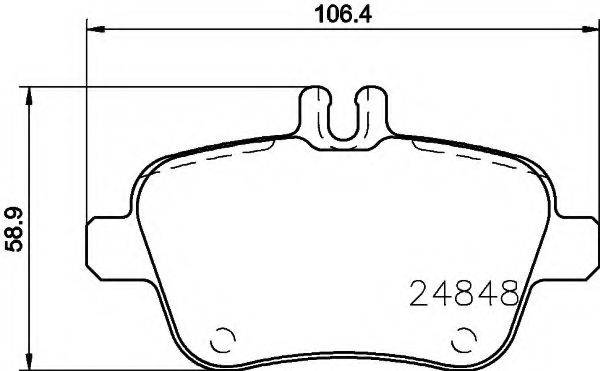 HELLA PAGID 8DB355021791 Комплект гальмівних колодок, дискове гальмо