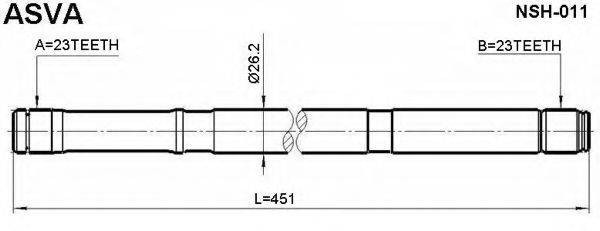 ASVA NSH011 Приводний вал