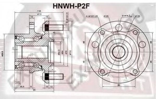 ASVA HNWHP2F Маточина колеса