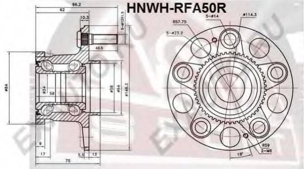 ASVA HNWHRFA50R Маточина колеса