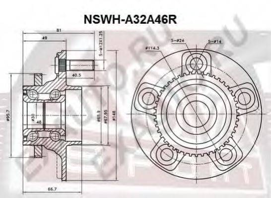 ASVA NSWHA32A46R Маточина колеса