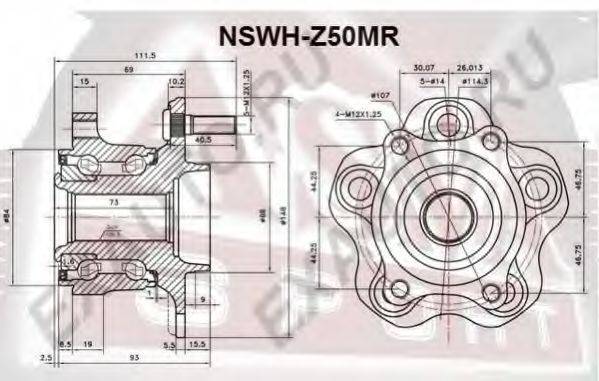 ASVA NSWHZ50MR Маточина колеса