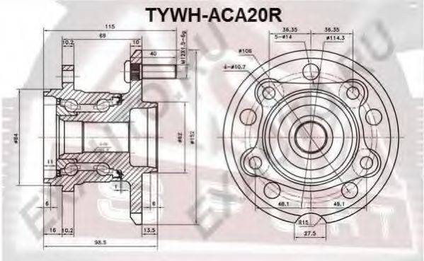 ASVA TYWHACA20R Маточина колеса