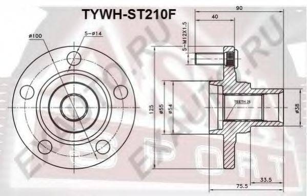 ASVA TYWHST210F Маточина колеса