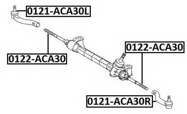 ASVA 0122ACA30 Осьовий шарнір, рульова тяга