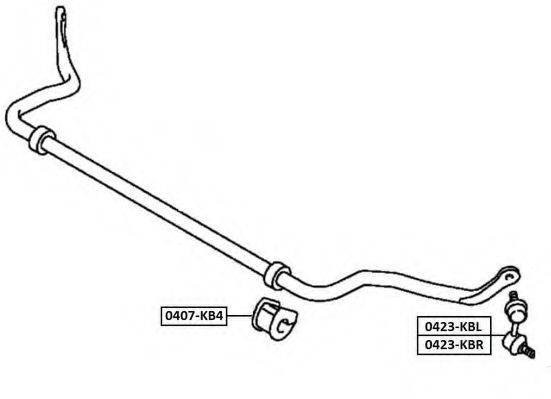 ASVA 0423KBL Тяга/стійка, стабілізатор