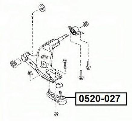 ASVA 0520027 несучий / напрямний шарнір