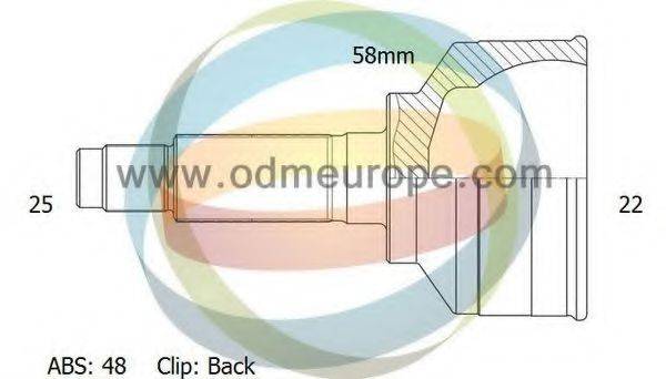 ODM-MULTIPARTS 12161493 Шарнірний комплект, приводний вал