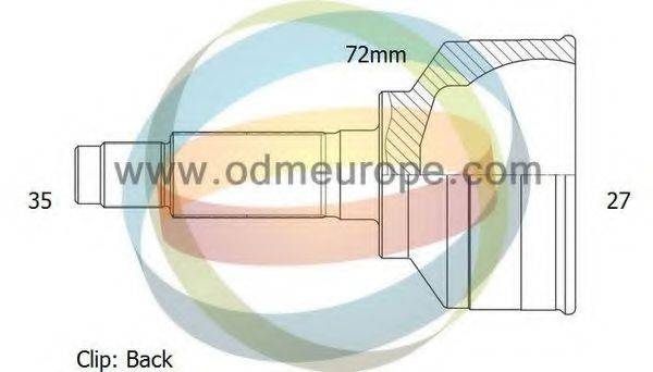 ODM-MULTIPARTS 12161918 Шарнірний комплект, приводний вал