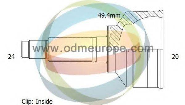 ODM-MULTIPARTS 12090281 Шарнірний комплект, приводний вал