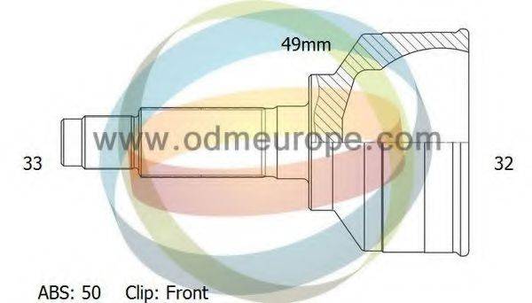 ODM-MULTIPARTS 12221353 Шарнірний комплект, приводний вал