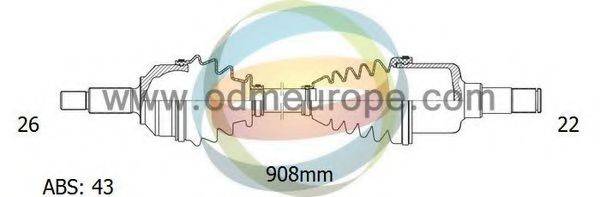 ODM-MULTIPARTS 18272301 Приводний вал