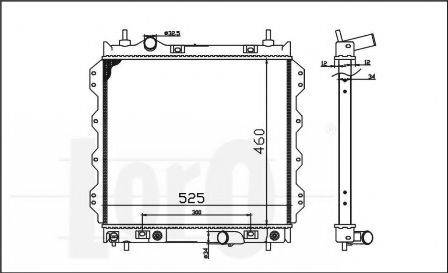 LORO 0080170003 Радіатор, охолодження двигуна