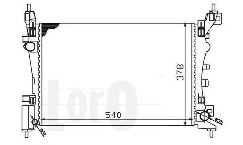 LORO 0160170043 Радіатор, охолодження двигуна