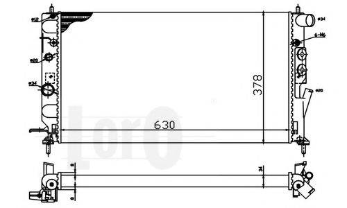 LORO 0370170016 Радіатор, охолодження двигуна