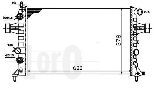 LORO 0370170032 Радіатор, охолодження двигуна