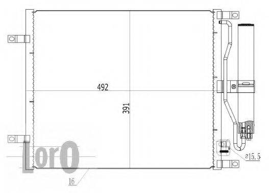 LORO 0350160032 Конденсатор, кондиціонер